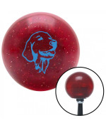 Blue Golden Retriever Red Metal Flake Shift Knob with M16 x 1.5 Insert Shifter Auto Brody