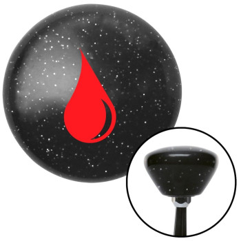 Red Paint Drip Black Retro Metal Flake Shift Knob with M16 x 1.5 Insert Shifter