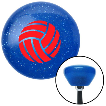 Red Volleyball Blue Retro Metal Flake Shift Knob with M16 x 1.5 Insert Shifter Auto