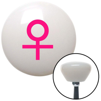 Pink Female White Retro Shift Knob with M16 x 1.5 Insert Shifter Auto Manual Custom