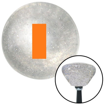 Orange First Lt & Second Lt Clear Retro Metal Flake Shift Knob with M16 x 1.5 Insert