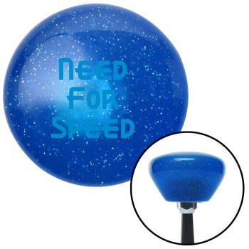 Blue Need for Speed Blue Retro Metal Flake Shift Knob with M16 x 1.5 Insert Shifter