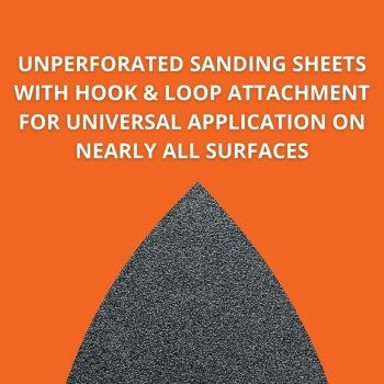 Fein Sanding Sheets With Hook And Loop Attachment For Universal Use On Almost All Materials Unperforated 60 Grit 318 Edg