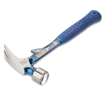 Estwing Hammertooth Hammer 22 Oz Straight Rip Claw With Smooth Face Shock Reduction Grip E622T Blue