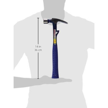 Estwing Hammertooth Hammer 22 Oz Straight Rip Claw With Smooth Face Shock Reduction Grip E622T Blue