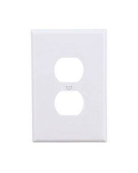 Eaton Wiring 2142Wspl Thermoset 1Gang Oversize Duplex Receptacle Wallplate White