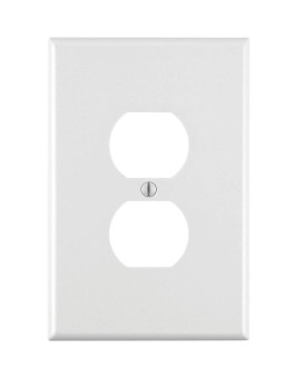 Leviton 88103 1Gang Duplex Device Receptacle Wallplate Oversized Thermoset Device Mount White