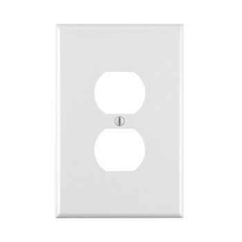 Leviton 88103 1Gang Duplex Device Receptacle Wallplate Oversized Thermoset Device Mount White