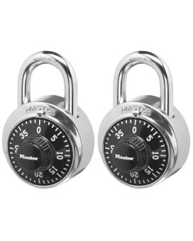 Master Lock 1500T Locker Lock Combination Padlock 2 Pack Black