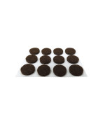 Shepherd Hardware 9958 12Inch Selfadhesive Felt Furniture Pads 24Pack Brown