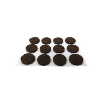 Shepherd Hardware 9958 12Inch Selfadhesive Felt Furniture Pads 24Pack Brown