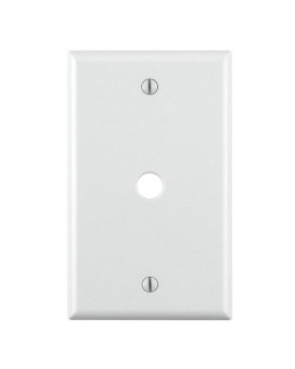 Leviton 88013 1Gang 406 Inch Hole Device Telephonecable Wallplate Standard Size Thermoset Box Mount White