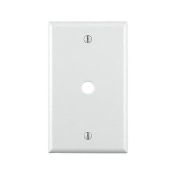 Leviton 88013 1Gang 406 Inch Hole Device Telephonecable Wallplate Standard Size Thermoset Box Mount White