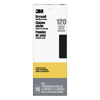 3M Propak Drywall Sanding Screen 25 Count 120 Grit 42 In X 1125 In Precut Screens Fit Most Drywall Sanding Tools Heavy