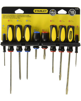 Stanley 60100 10Piece Standard Fluted Screwdriver Set