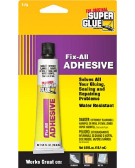 Super Glue Fix All Adhesive 58 Fl Oz Tube Clear Ptfa