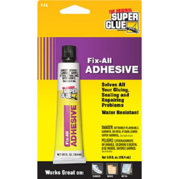 Super Glue Fix All Adhesive 58 Fl Oz Tube Clear Ptfa