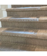 Clear Stair Treads Carpet Protectors Set Of 224 X 8 Inches Slip Resistant With Gripper Teeth Transparent Vinyl Treads For Car