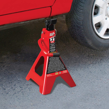 Big Red T42002A Torin Steel Jack Stands Double Locking 2 Ton 4 000 Lb Capacity Red 1 Pair