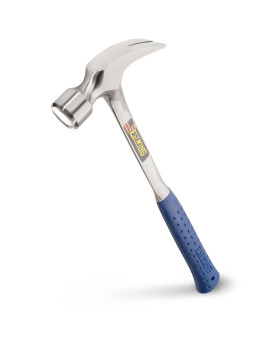 Estwing Framing Hammer 30 Oz Long Handle Straight Rip Claw With Smooth Face Shock Reduction Grip E330S Silver