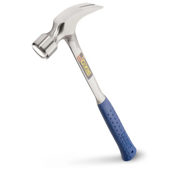 Estwing Framing Hammer 30 Oz Long Handle Straight Rip Claw With Smooth Face Shock Reduction Grip E330S Silver