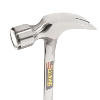 Estwing Framing Hammer 30 Oz Long Handle Straight Rip Claw With Smooth Face Shock Reduction Grip E330S Silver