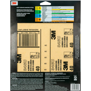 3M Sandpaper 32118 40 Grit 9 In X 11 In 5 Sheets Per Pack