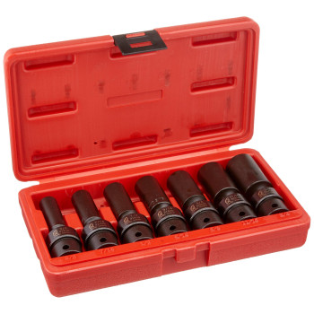 Sunex Tools 3656 38 Drive Fractional 6 Point Deep Universal Impact Socket Set 7 Pc