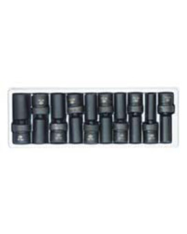 Sunex 2658 10Piece 12 Drive Deep Universal Standard Metric Impact Socket Set