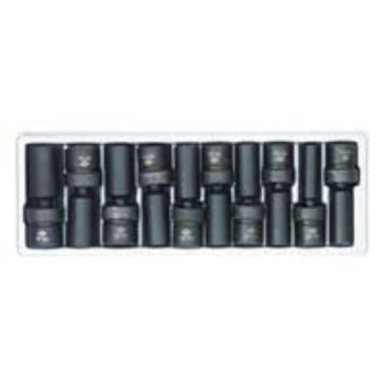 Sunex 2658 10Piece 12 Drive Deep Universal Standard Metric Impact Socket Set