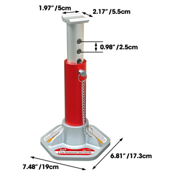 Big Red T43004 Torin Aluminum Jack Stands With Locking Support Pins 3 Ton 6 000 Lb Capacity Redsilver 1 Pair