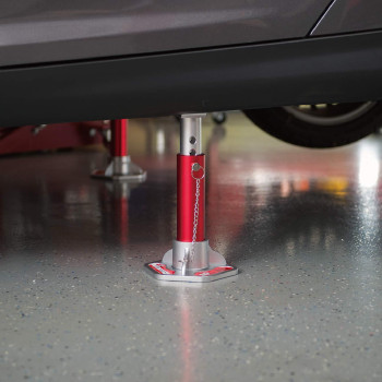 Big Red T43004 Torin Aluminum Jack Stands With Locking Support Pins 3 Ton 6 000 Lb Capacity Redsilver 1 Pair