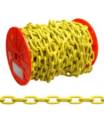 Campbell System 3 Grade 30 Low Carbon Steel Proof Coil Chain On Reel Yellow Polycoated 316 Trade 021 Diameter 100