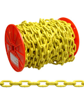 Campbell System 3 Grade 30 Low Carbon Steel Proof Coil Chain On Reel Yellow Polycoated 316 Trade 021 Diameter 100