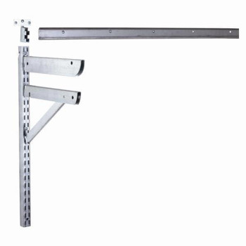 John Sterling Fastmount Adjustable Wall Standard 72Inch Galvanized Bk01006 Silver