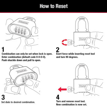 Master Lock 178D Set Your Own Combination Lock 1 Pack Black