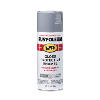 Rustoleum 7786830 Stops Rust Spray Paint 12 Oz Gloss Smoke Gray