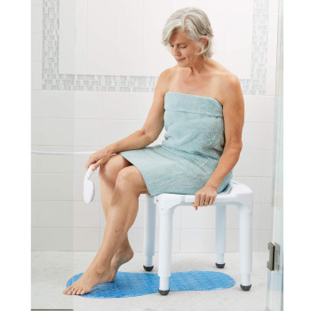 Carex Universal Bath Seat And Shower Chair Bath Chair Supports Up To 400 Pounds Adjustable Height Shower Bench Plastic Stoo