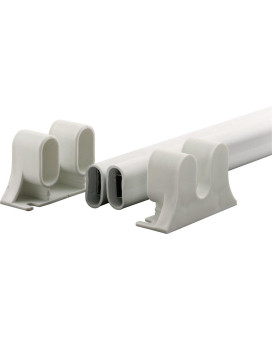 Primeline K 5167 36 In L Steel Reinforced White Vinyl Push Bar For Hinged Swinging Screen Doors Single Pack