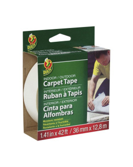 Duck Brand Indooroutdoor Carpet Tape 141Inch X 42 Feet White 286373