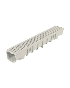 Nds 864G 5Inch Pro Series Channel Drain Kit 512Inch X 3938Inch Deep Profile Channel Includes Two Gray Plastic Grates E