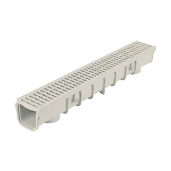 Nds 864G 5Inch Pro Series Channel Drain Kit 512Inch X 3938Inch Deep Profile Channel Includes Two Gray Plastic Grates E