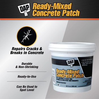 Dap 31084 Concrete Patch Interior And Exterior 1Quart Gray