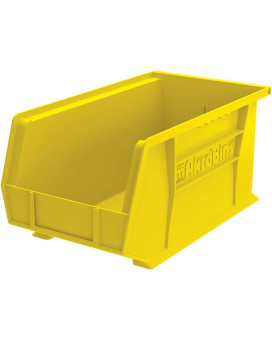 Akromils 30240 Akrobins Plastic Hanging Stackable Storage Organizer Bin 15Inch X 8Inch X 7Inch Yellow 12Pack