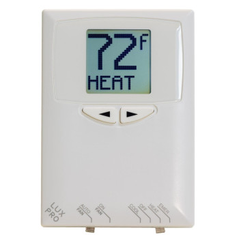 Lux Pro Psdh121B Nonprogrammable Thermostat Heat Pump Only 2 Heat 1 Cool Batteries Included