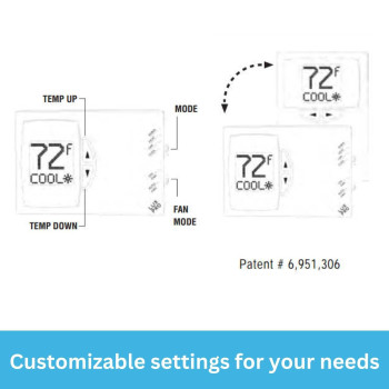 Lux Pro Psdh121B Nonprogrammable Thermostat Heat Pump Only 2 Heat 1 Cool Batteries Included