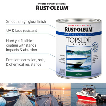 Rustoleum 206999 Marine Topside Enamel Paint Gloss White 1Quart 32 Fl Oz Pack Of 1