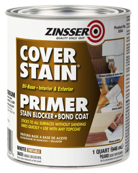 Rustoleum Zinsser 03504 Cover Stain Interiorexterior Oil Primer Sealer 1Quart White