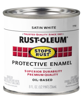 Rustoleum 7791730 Protective Enamel 8Ounce Satin White