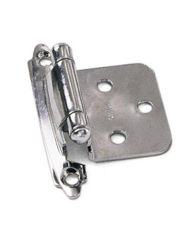 Laurey 28726 No Offset Polished Chrome Semi Concealed Cabinet Hinges 1 Count Pack Of 1